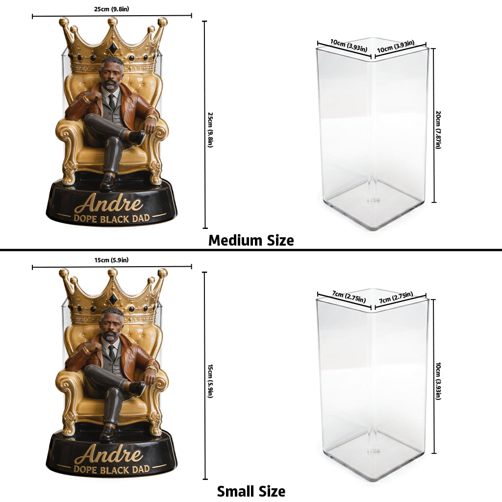 World's Dopest Dad - Personalized African American Acrylic Pot