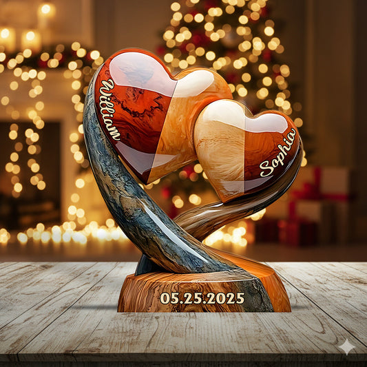 Sweethearts Christmas Gift for Couple - Personalized Couple Custom Shaped Acrylic Plaque