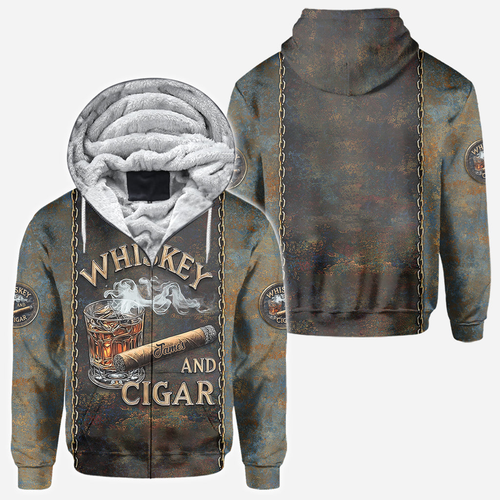 Whiskey And Cigar - Personalized Whisky All Over Shirt