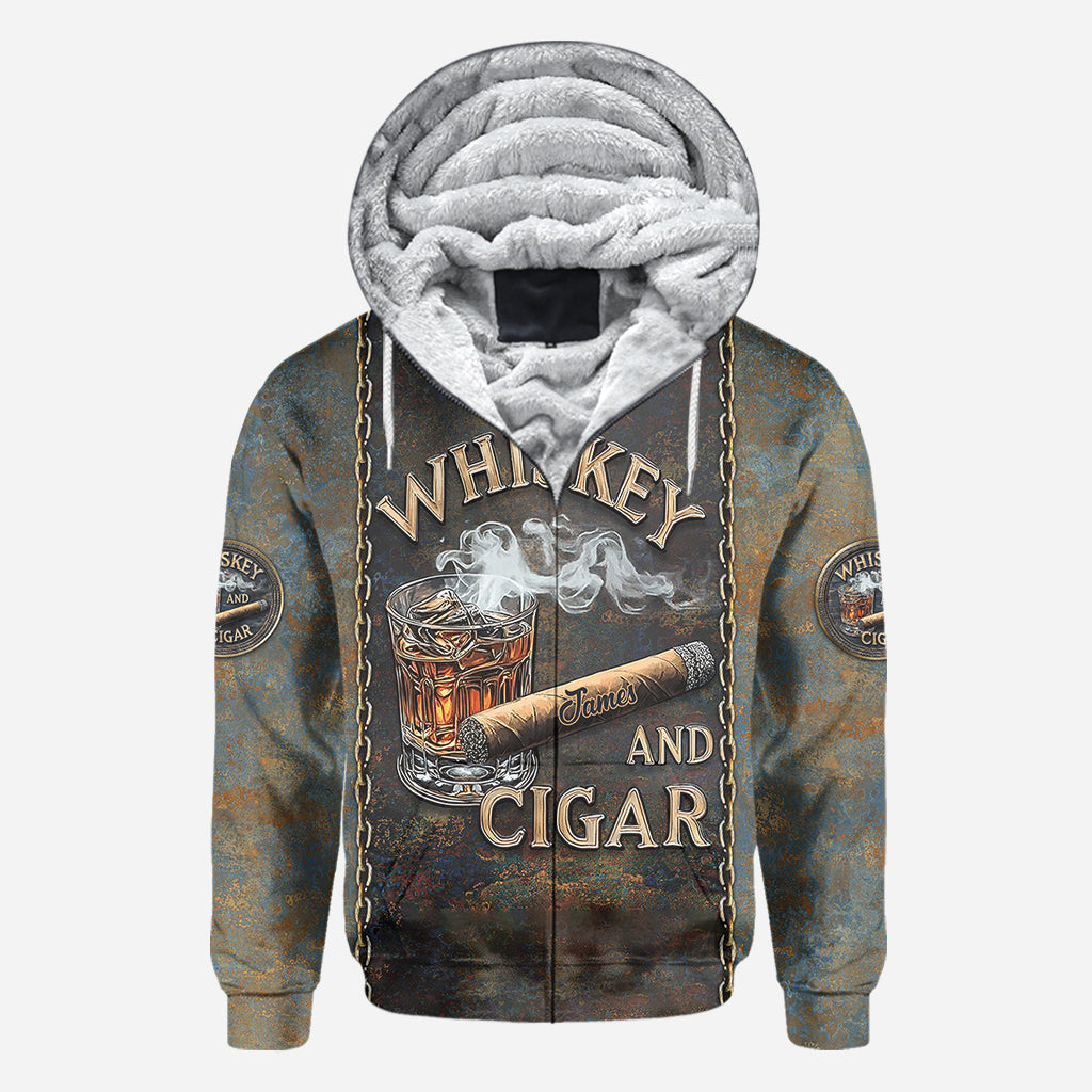 Whiskey And Cigar - Personalized Whisky All Over Shirt
