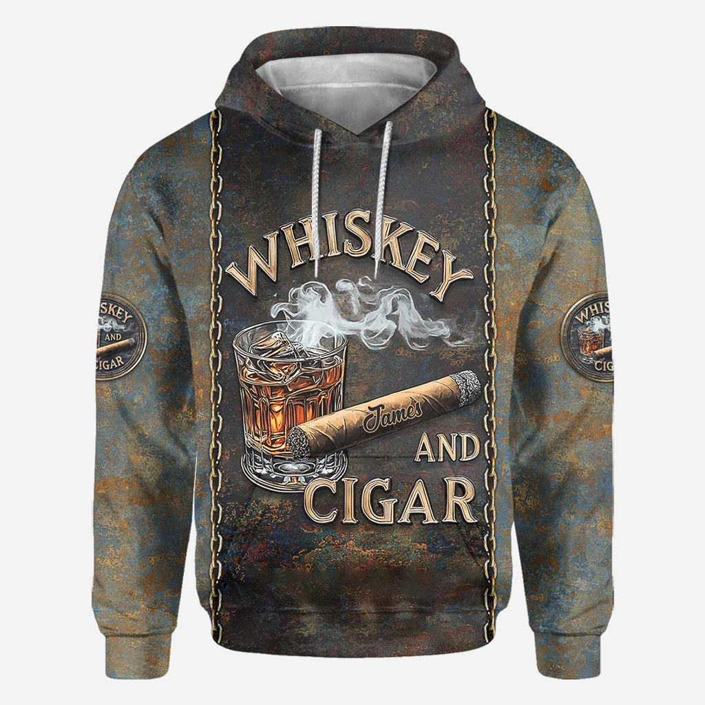 Whiskey And Cigar - Personalized Whisky All Over Shirt