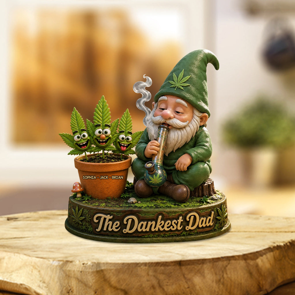 Weed Fathers Day Card, Worlds Dopest Dad, Stoner Gifts - Personalized Weed Custom Shaped Acrylic Plaque