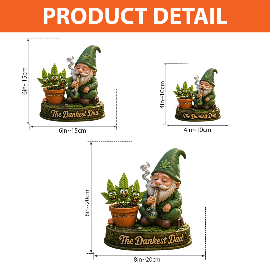 Weed Fathers Day Card, Worlds Dopest Dad, Stoner Gifts - Personalized Weed Custom Shaped Acrylic Plaque