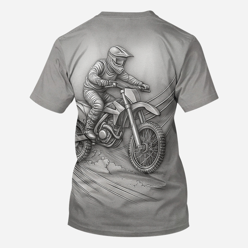Metalic Dirt Bike/ Motocross - Personalized Dirt Bike All Over Shirt