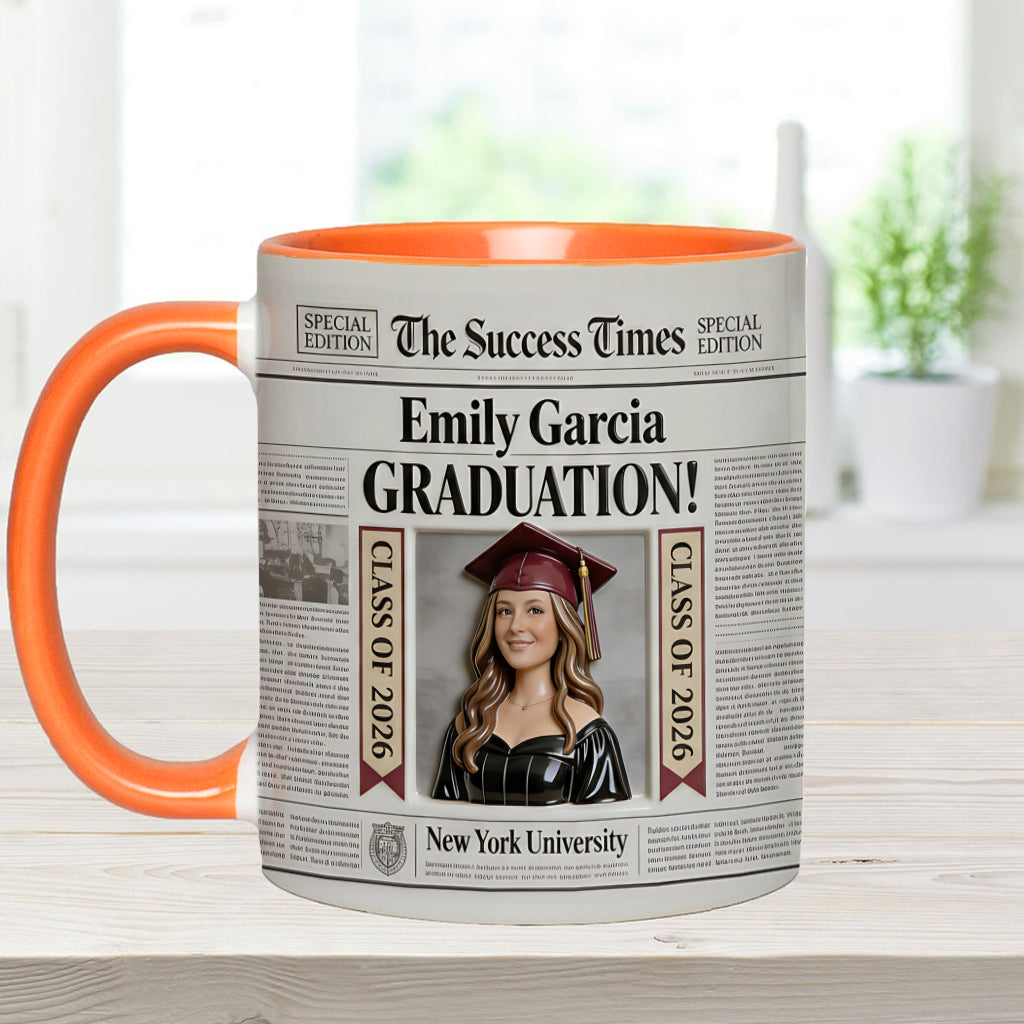 The Success Times - Personalized Graduation Accent Mug
