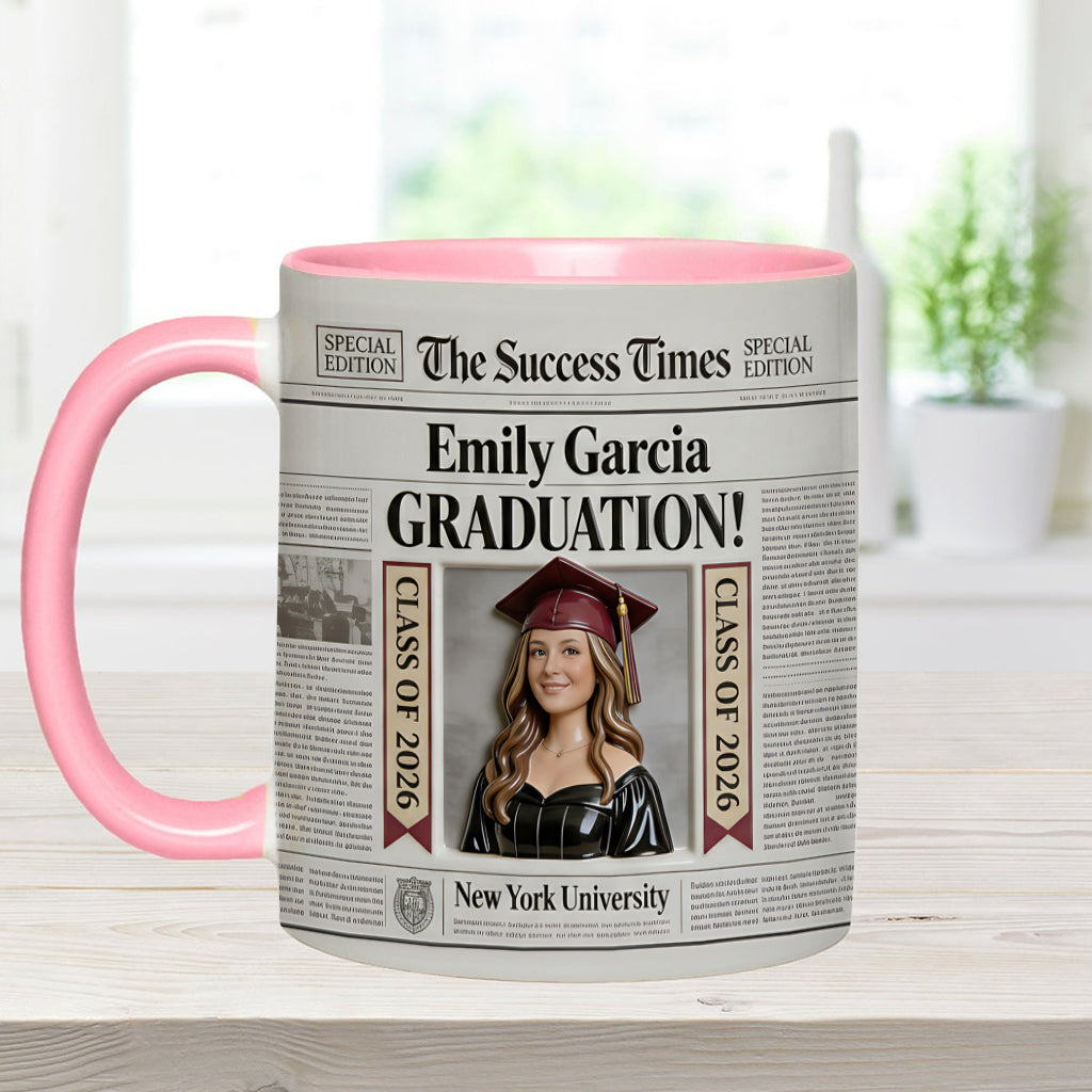 The Success Times - Personalized Graduation Accent Mug