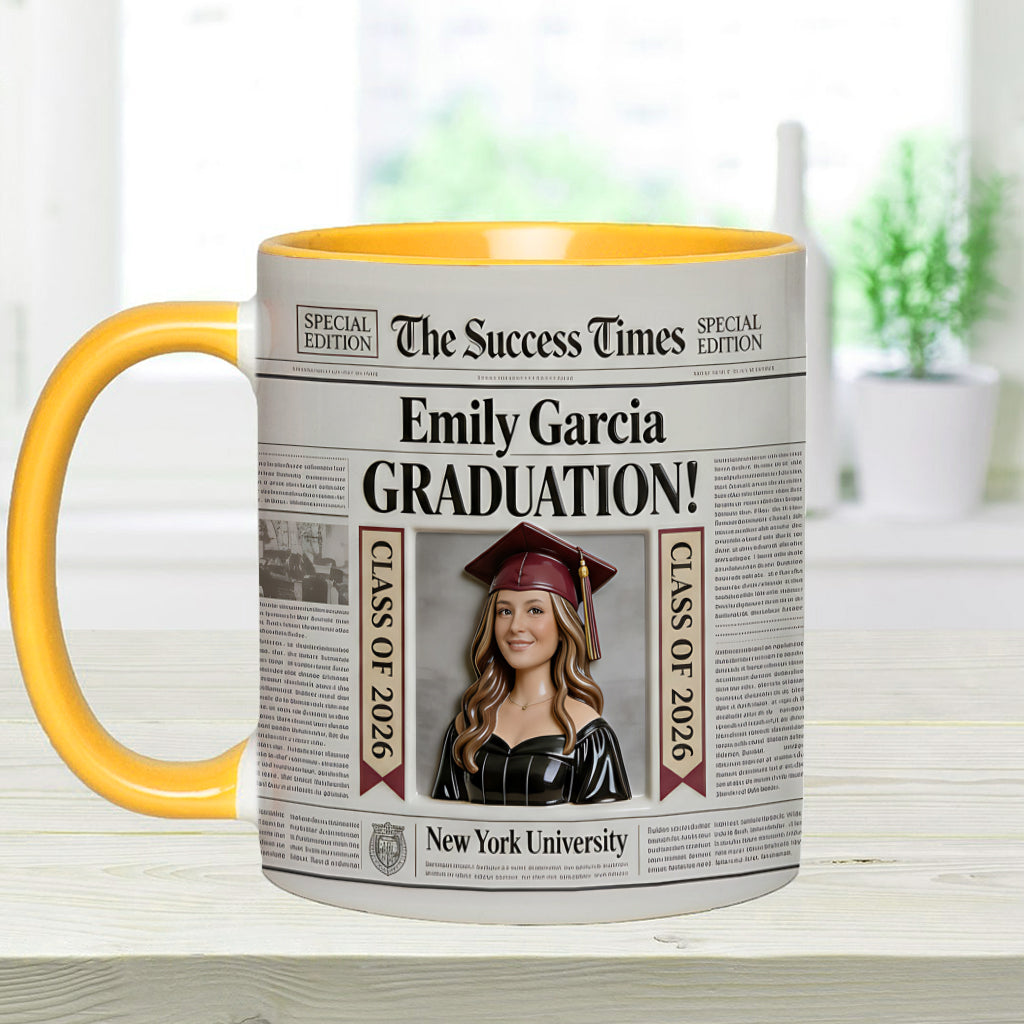 The Success Times - Personalized Graduation Accent Mug