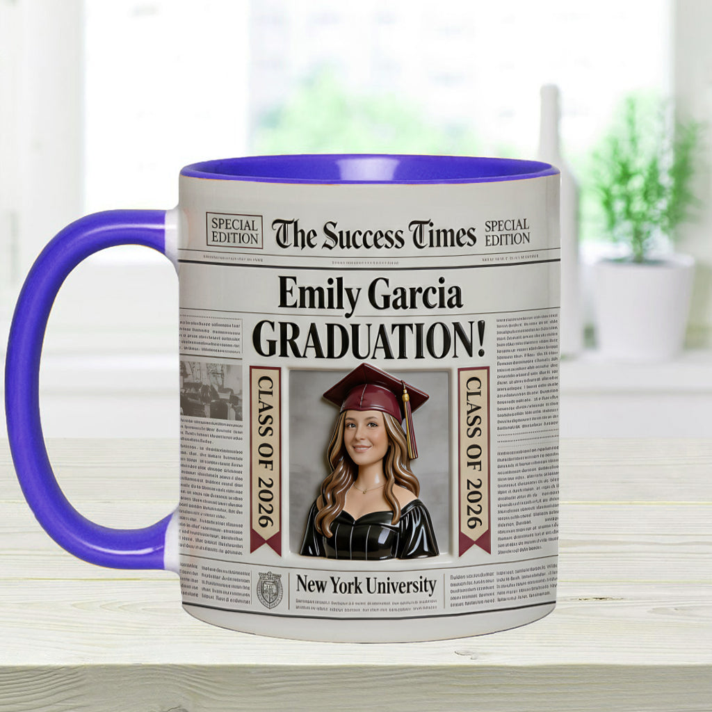 The Success Times - Personalized Graduation Accent Mug