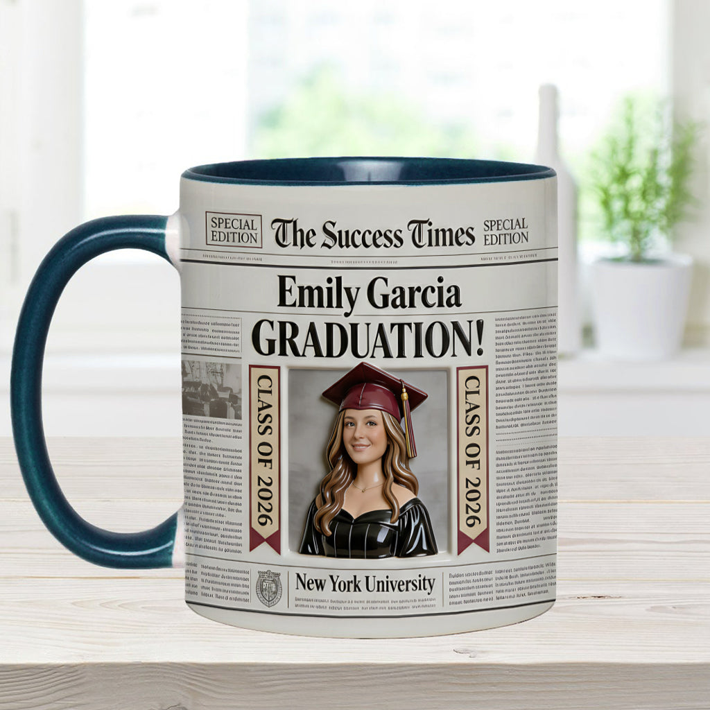 The Success Times - Personalized Graduation Accent Mug