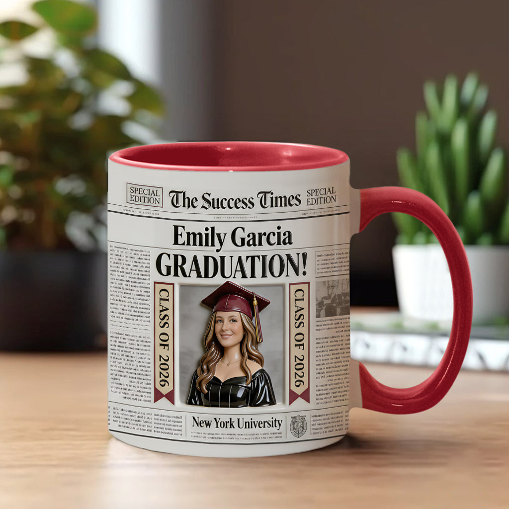 The Success Times - Personalized Graduation Accent Mug