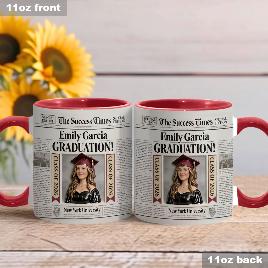 The Success Times - Personalized Graduation Accent Mug