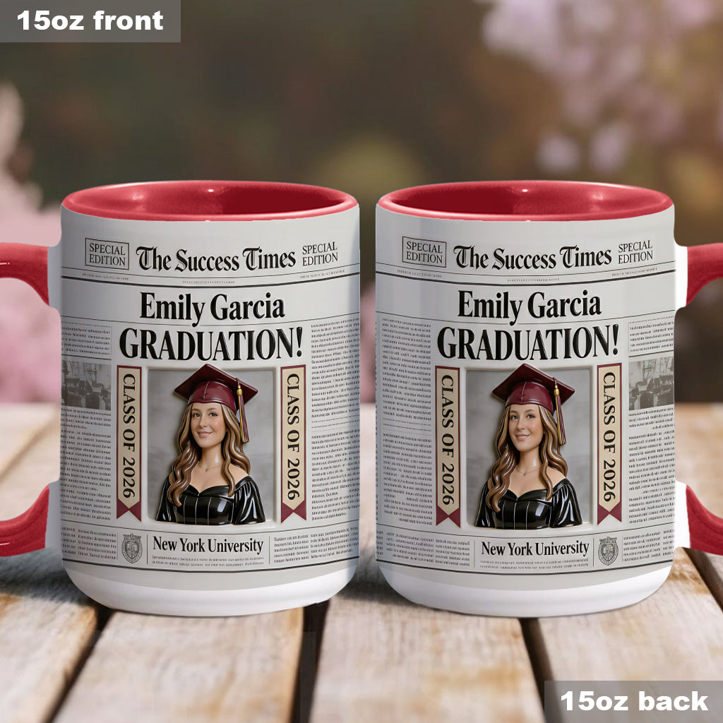 The Success Times - Personalized Graduation Accent Mug