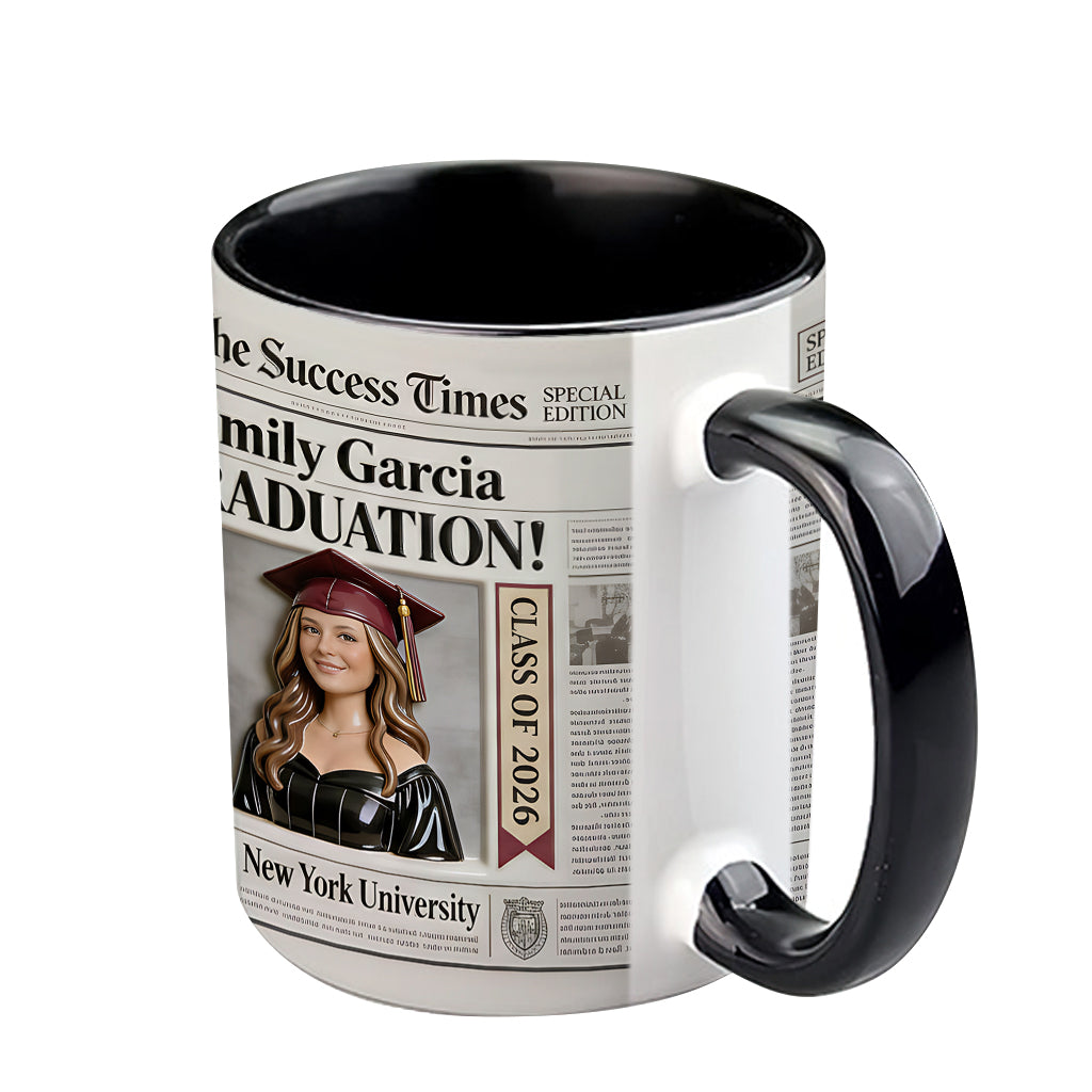 The Success Times - Personalized Graduation Accent Mug