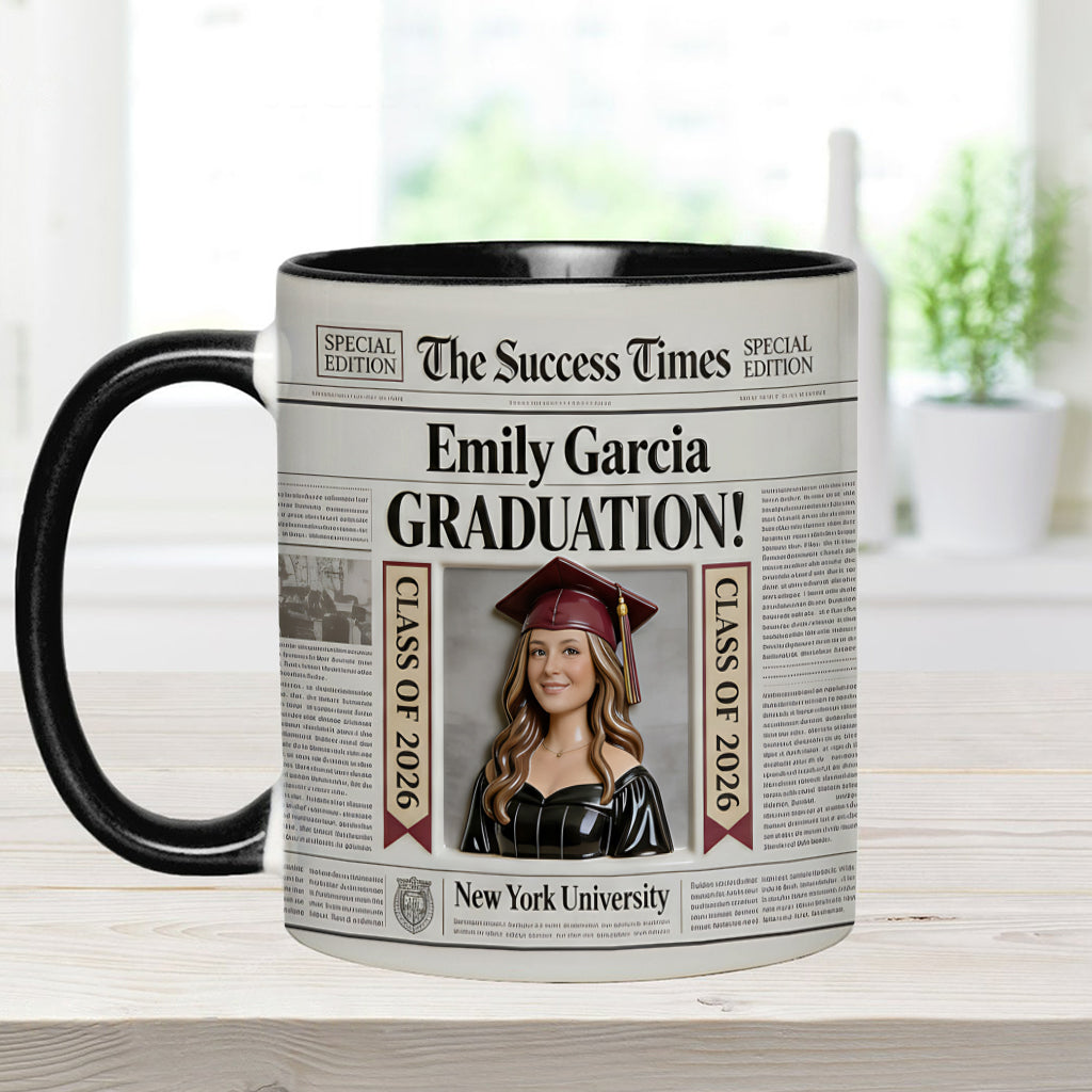 The Success Times - Personalized Graduation Accent Mug