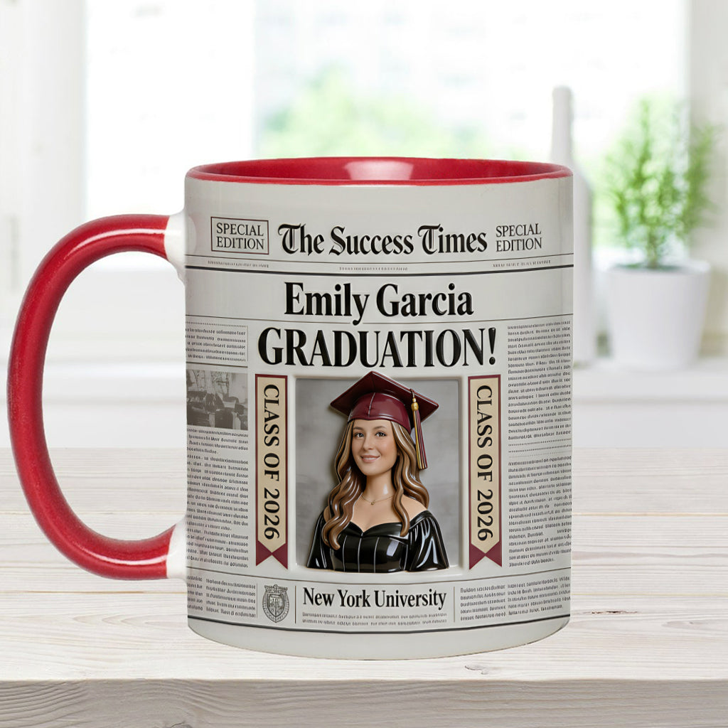 The Success Times - Personalized Graduation Accent Mug