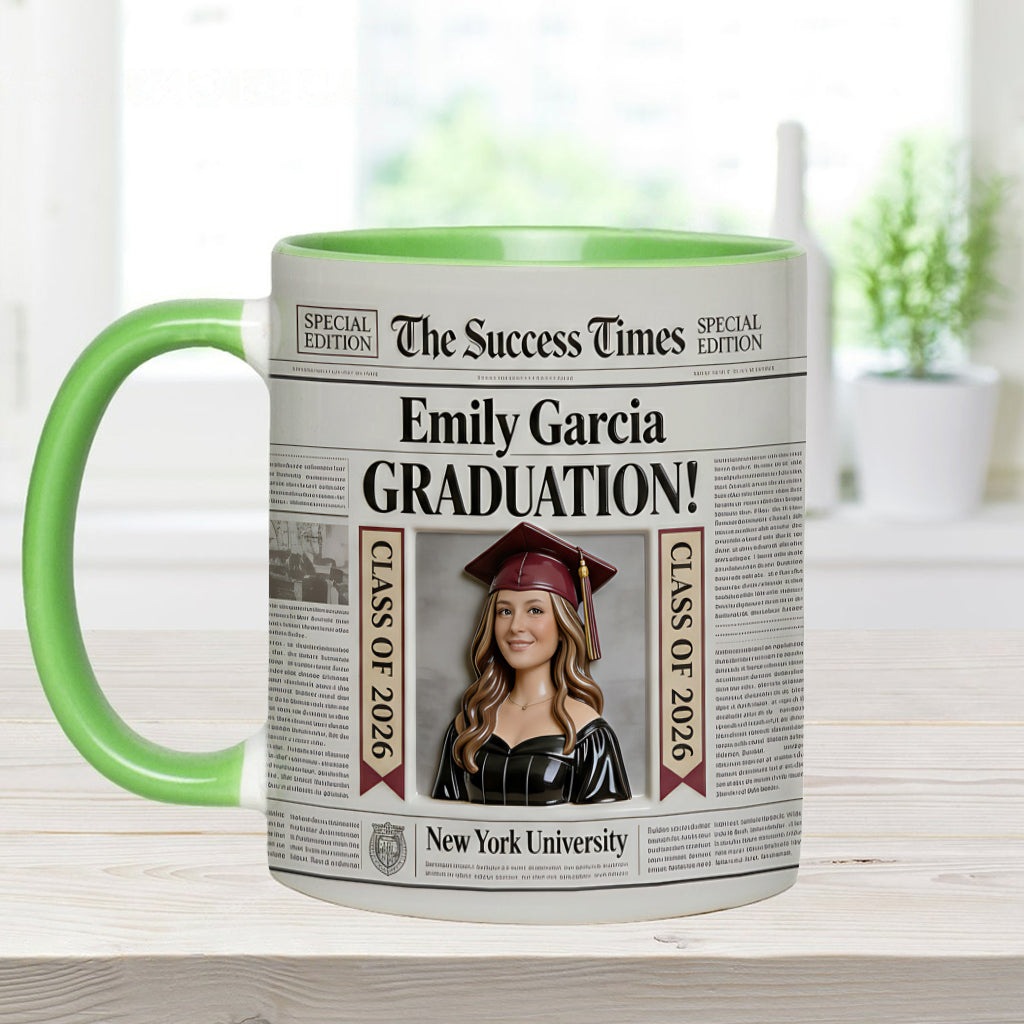 The Success Times - Personalized Graduation Accent Mug