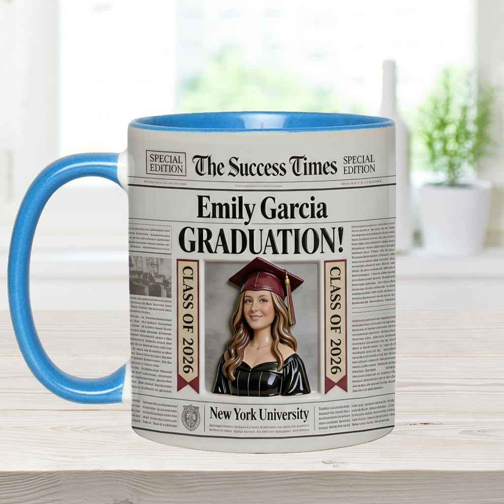 The Success Times - Personalized Graduation Accent Mug
