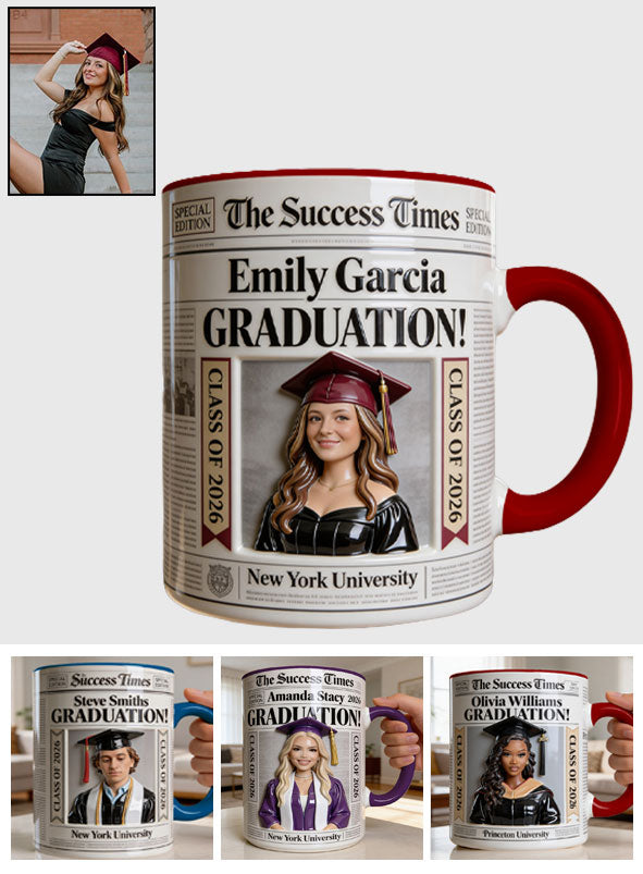The Success Times - Personalized Graduation Accent Mug