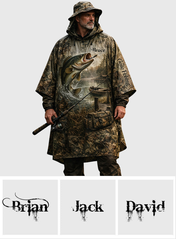 Love Fishing - Personalized Fishing Rain Poncho Coat