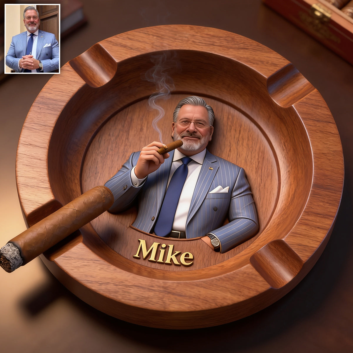 Luxury Gentleman Gift - Personalized Luxury Ashtray For Cigars