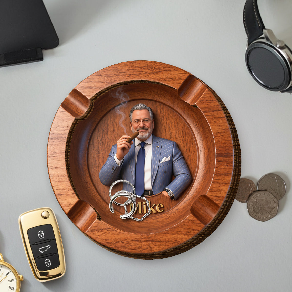 Luxury Gentleman Gift - Personalized Luxury Ashtray For Cigars