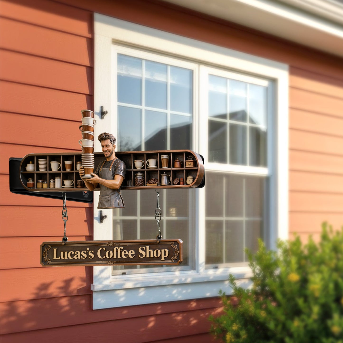 My Coffee Shop - Personalized Coffee Wooden Wall Mount Sign