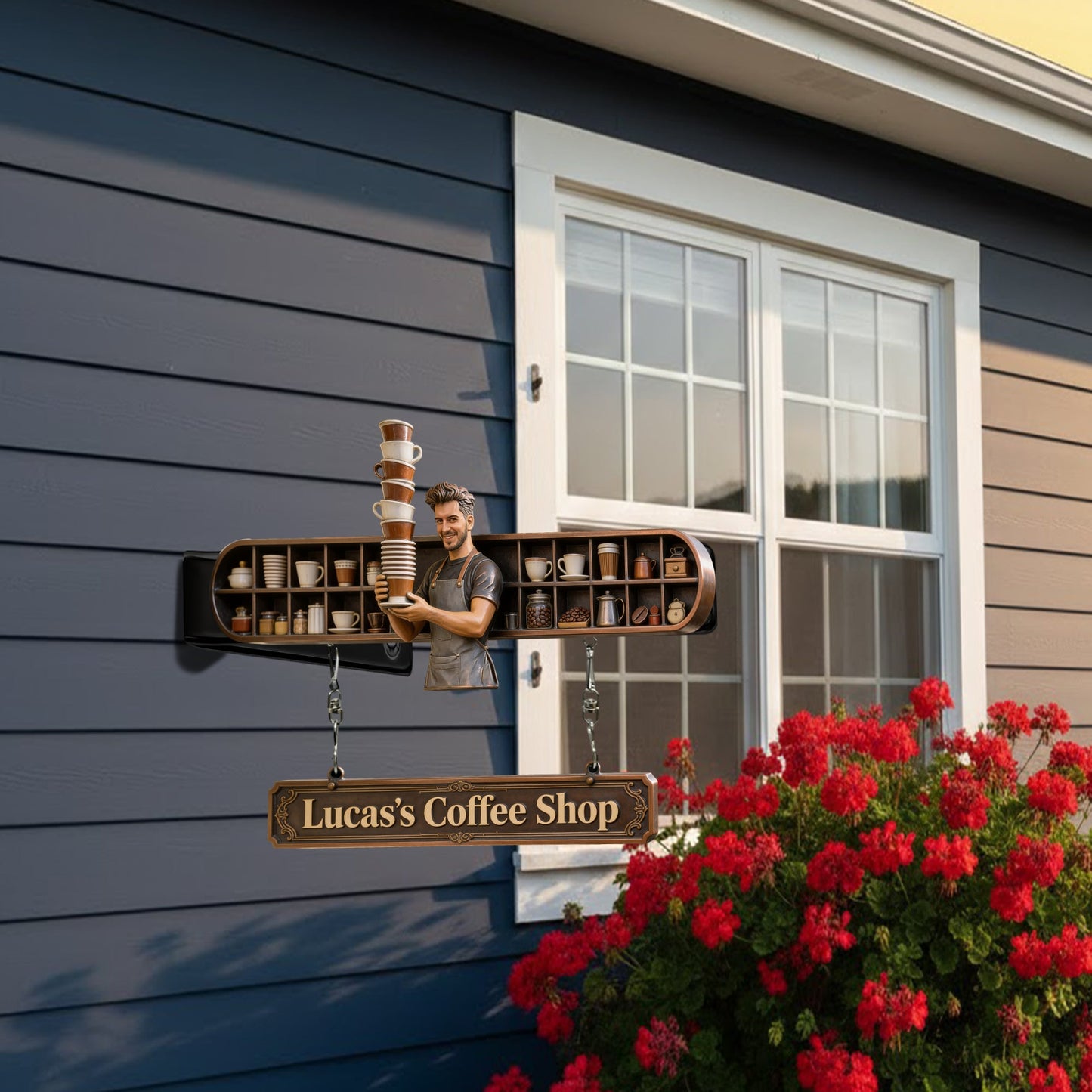 My Coffee Shop - Personalized Coffee Wooden Wall Mount Sign