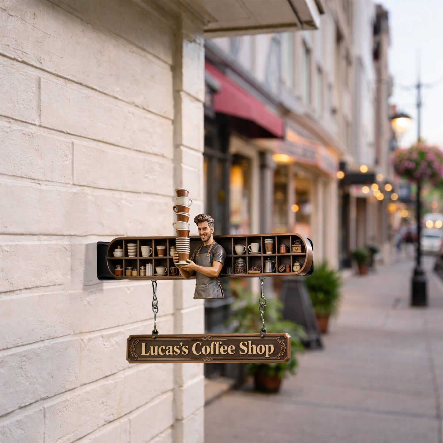 My Coffee Shop - Personalized Coffee Wooden Wall Mount Sign
