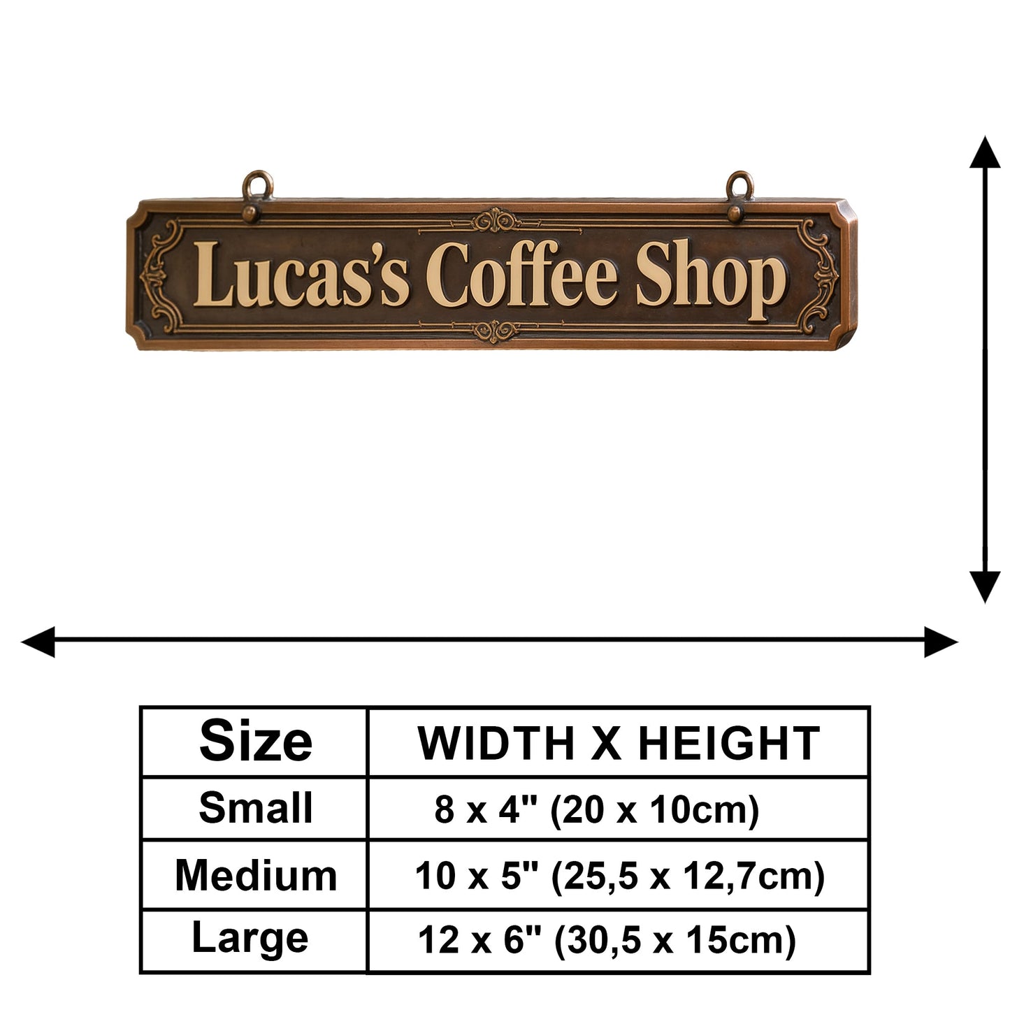 My Coffee Shop - Personalized Coffee Wooden Wall Mount Sign