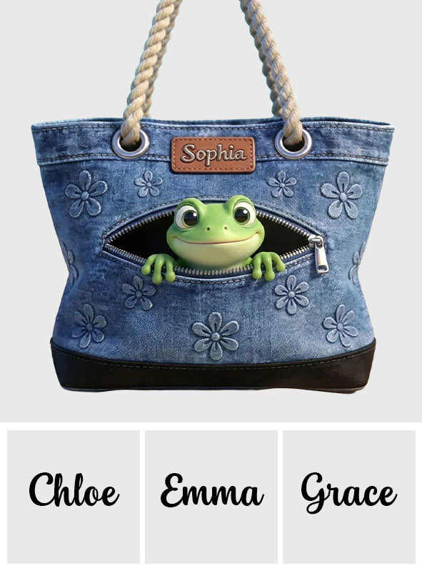 Love Frogs - Personalized Frog Beach Bag
