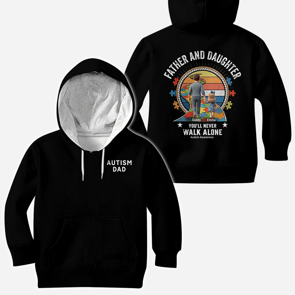 You'll Never Walk Alone - Personalized Autism Awareness All Over Shirt
