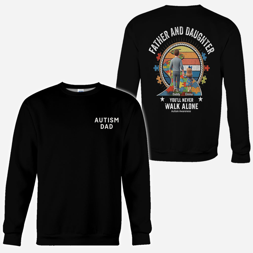 You'll Never Walk Alone - Personalized Autism Awareness All Over Shirt