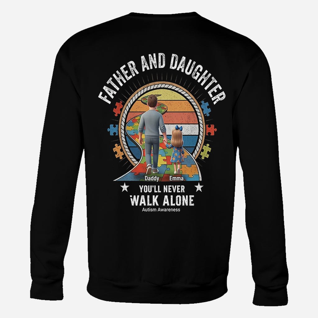 You'll Never Walk Alone - Personalized Autism Awareness All Over Shirt