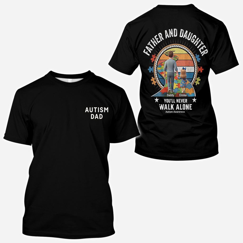 You'll Never Walk Alone - Personalized Autism Awareness All Over Shirt