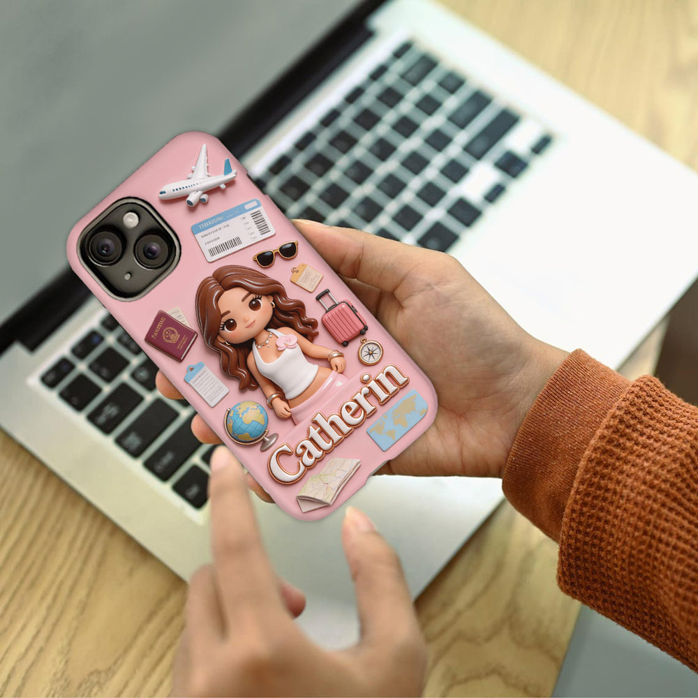Traveling Lover - Personalized Travelling Full Print Phone Case