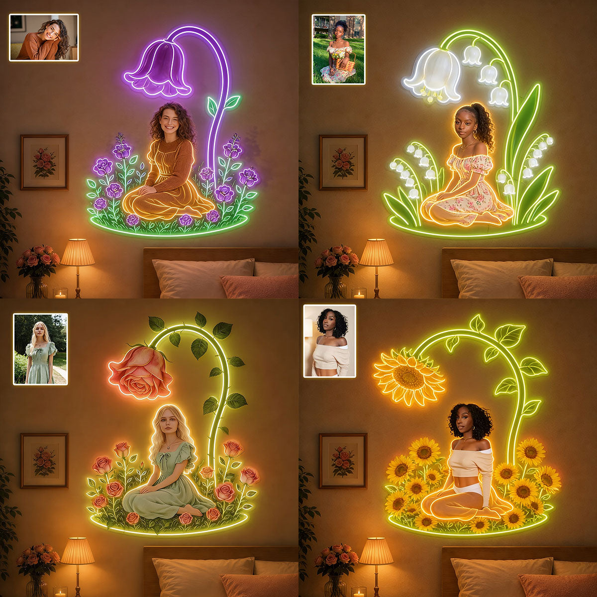 Birth Month Flower, Self Love Gift - Personalized Birth Month Flower Neon LED Light Sign
