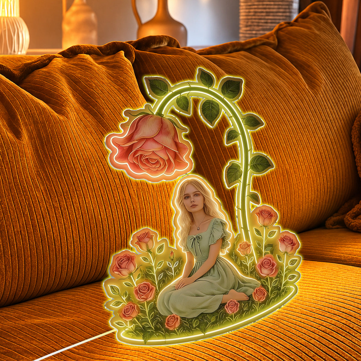 Birth Month Flower, Self Love Gift - Personalized Birth Month Flower Neon LED Light Sign