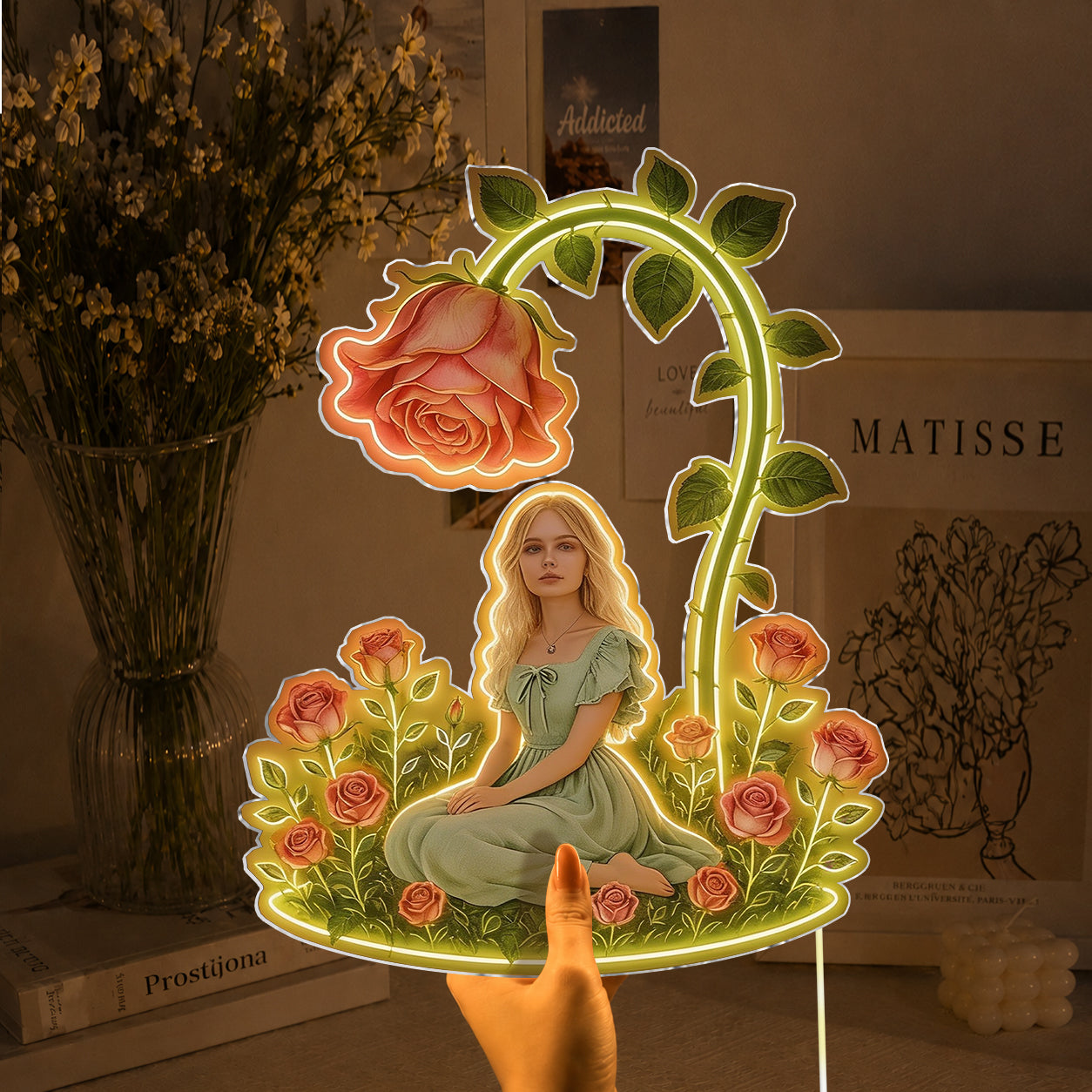 Birth Month Flower, Self Love Gift - Personalized Birth Month Flower Neon LED Light Sign