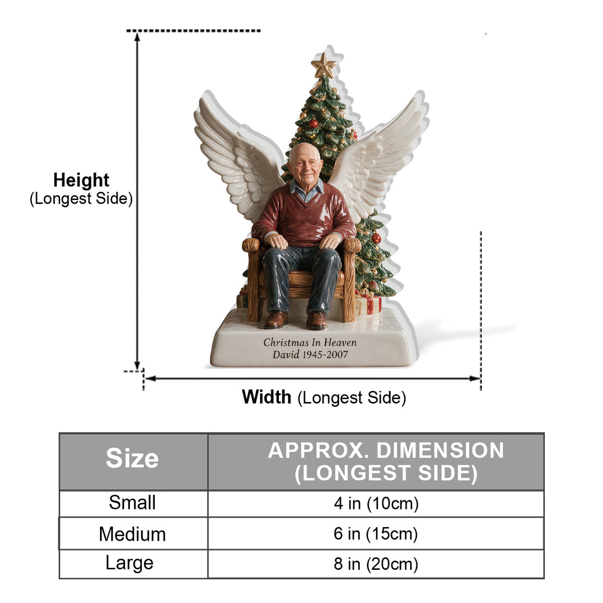 Christmas In Heaven - Personalized Memorial 3D Plaque