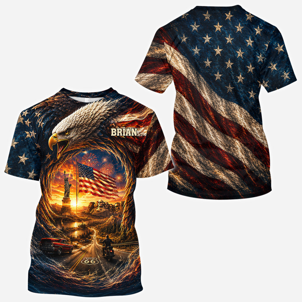 Real American - Personalized Patriot All Over Shirt
