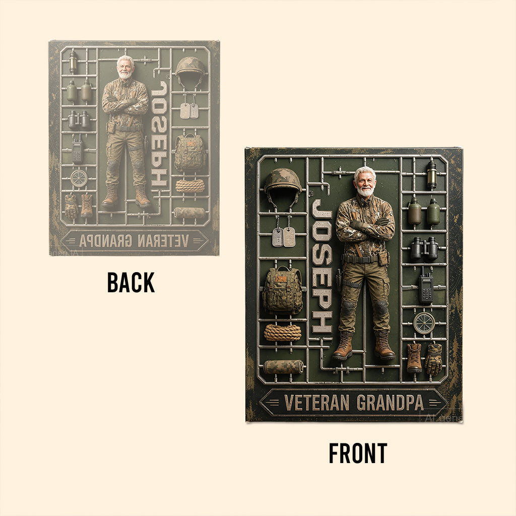 Perfect Father's Day Gift - Personalized Veteran Custom Shaped Acrylic Plaque