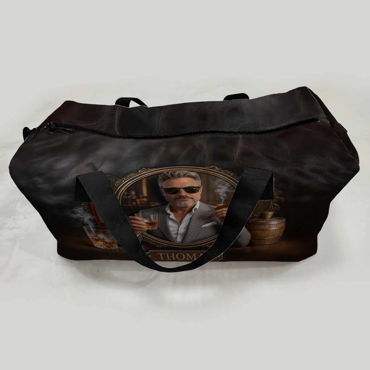 Whiskey And Cigar - Personalized Whisky Duffle Bag
