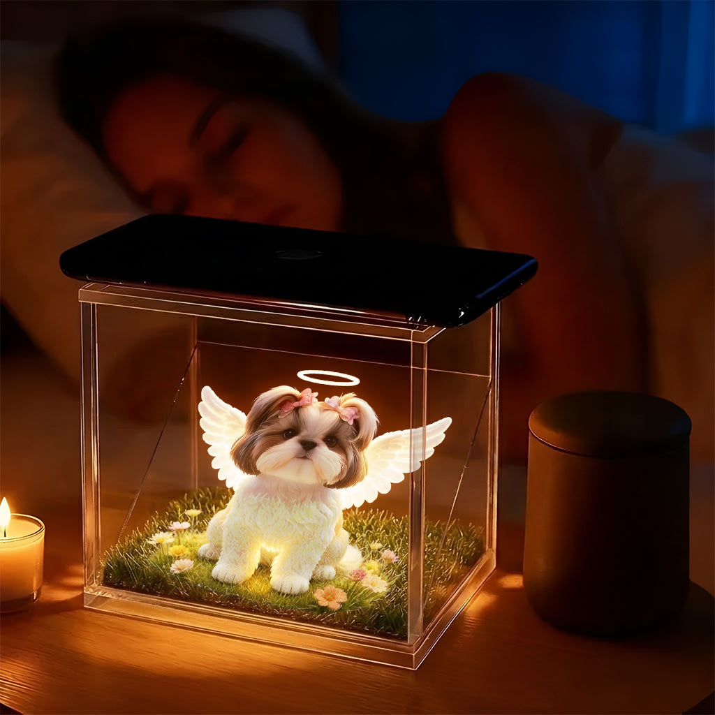 Your Wings Were Ready But My Heart Was Not - Personalized Dog 3D Memory Box