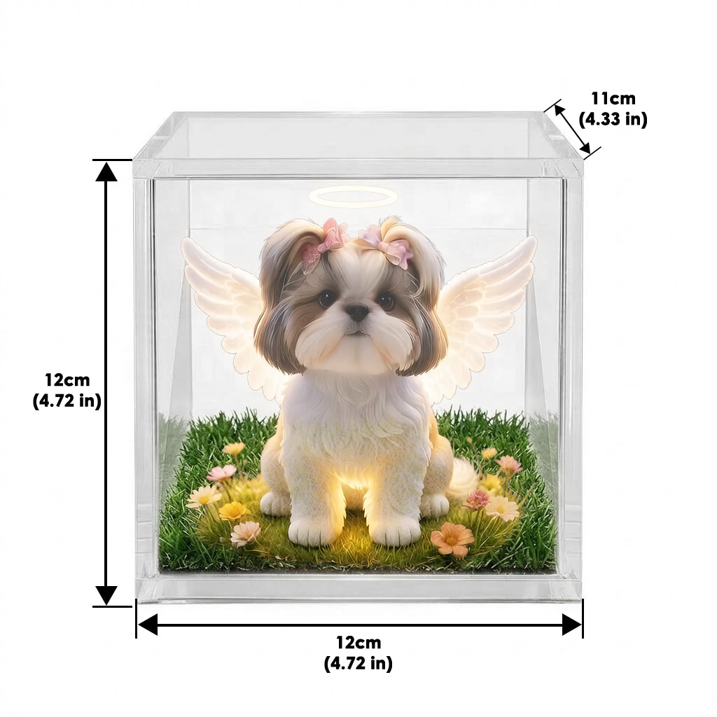 Your Wings Were Ready But My Heart Was Not - Personalized Dog 3D Memory Box