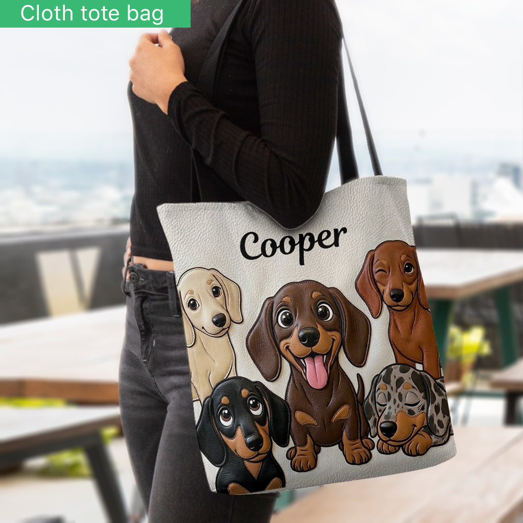 Love Dachshund - Personalized Dog Tote Bag