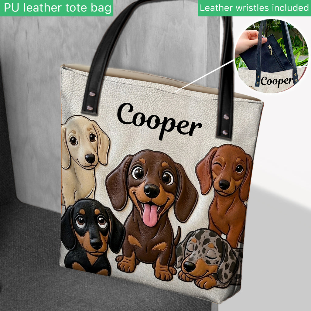 Love Dachshund - Personalized Dog Tote Bag