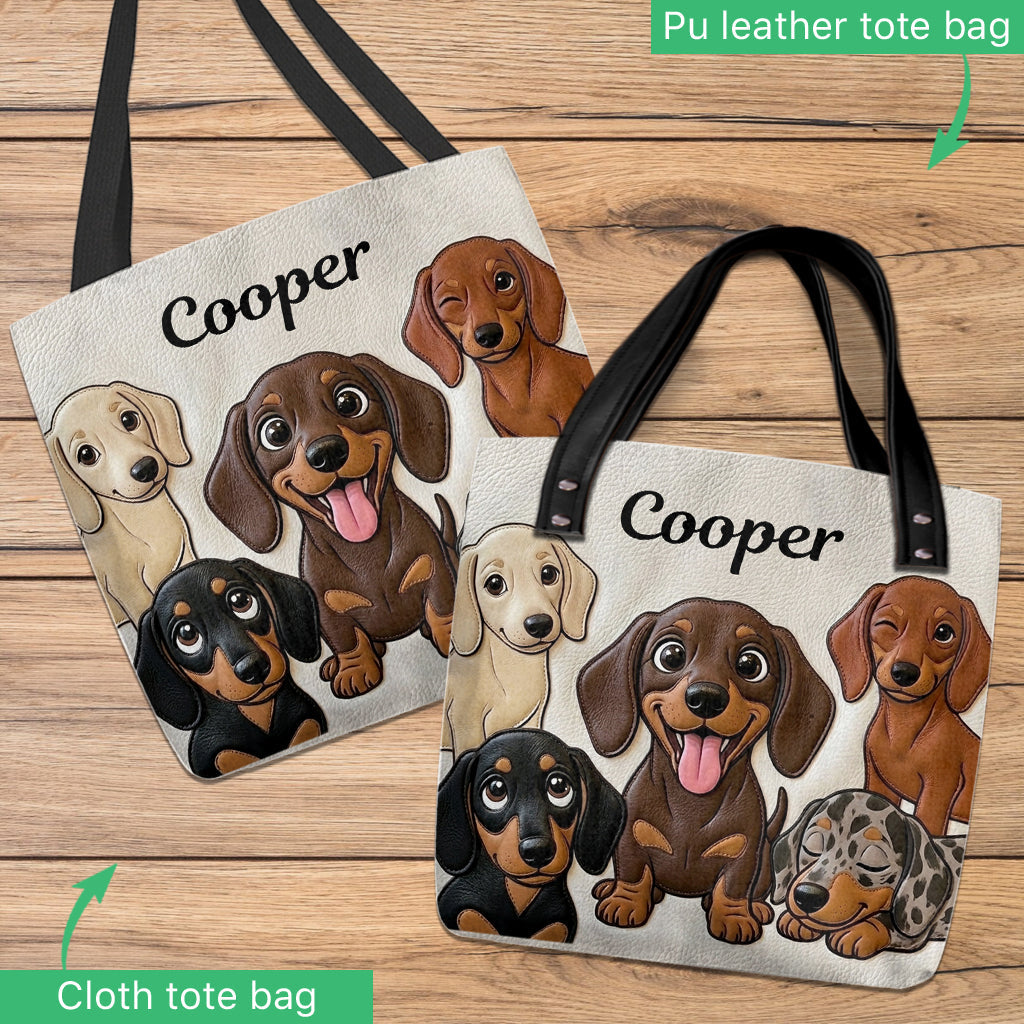 Love Dachshund - Personalized Dog Tote Bag