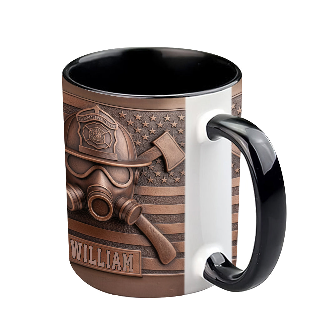 Proud Firefighter - Personalized Firefighter Accent Mug
