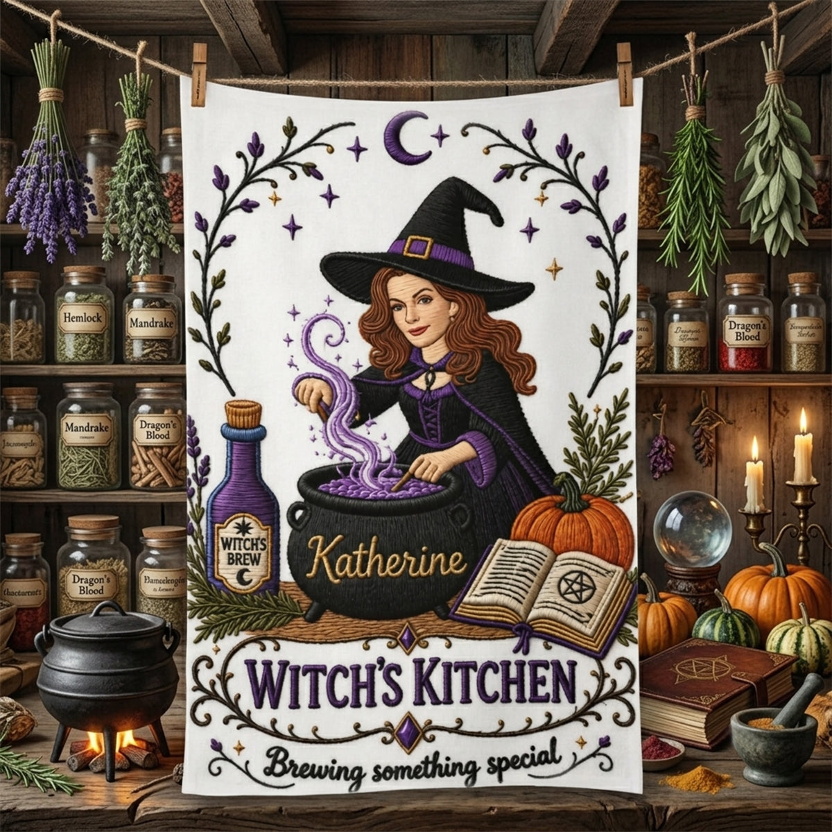 Witch Kitchen - Personalized Witch Towel