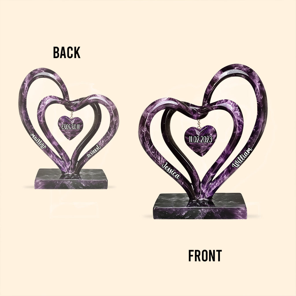 Love Forever - Personalized Couple Custom Shaped Acrylic Plaque